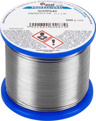Attēls no Cynel Cyna 2mm/500g Sn60Pb40 CYNEL