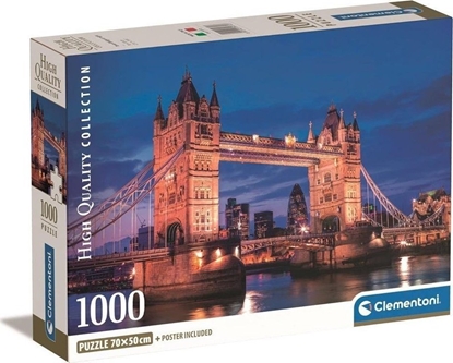 Изображение Clementoni CLE puzzle 1000 Compact Bridge At Night 39772