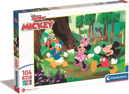 Изображение Clementoni CLE puzzle 104 maxi SuperKolor Mickey_Frien..23772