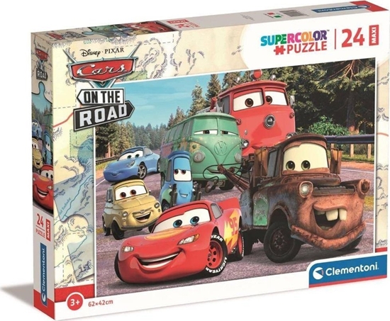 Picture of Clementoni CLE puzzle 24 maxi SuperKolor CarsOnTheRoad 24239