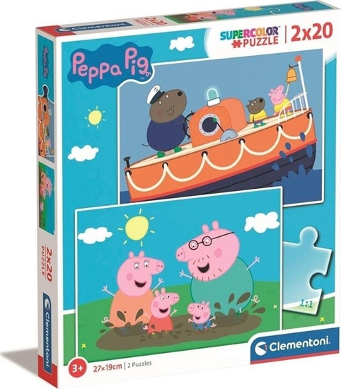 Picture of Clementoni CLE puzzle 2x20 SuperKolor winka Peppa 24797