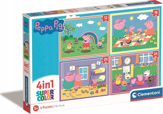 Picture of Clementoni CLE puzzle 4w1 SuperKolor winka Peppa 21516