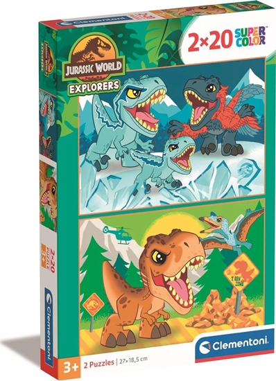 Picture of Clementoni Clementoni Puzzle 2x20el SuperColor Jurassic World 24810
