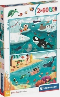 Picture of Clementoni Clementoni Puzzle 2x60el SuperColor Life at Sea 24817
