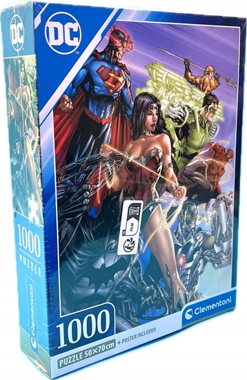 Picture of Clementoni Puzzle 1000 elementów Compact DC Comics Liga Spawiedliwych (Justice League)