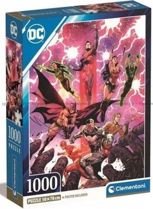 Attēls no Clementoni Puzzle 1000 elementów Compact DC Comics Liga Sprawiedliwych (Justice League)