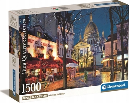 Attēls no Clementoni Puzzle 1500 elementów Compact Paris Montmarte
