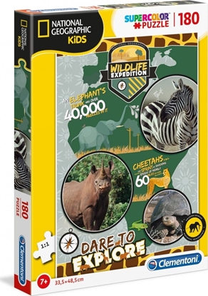 Attēls no Clementoni Puzzle 180 elementów National Kids Wildlife Expedition
