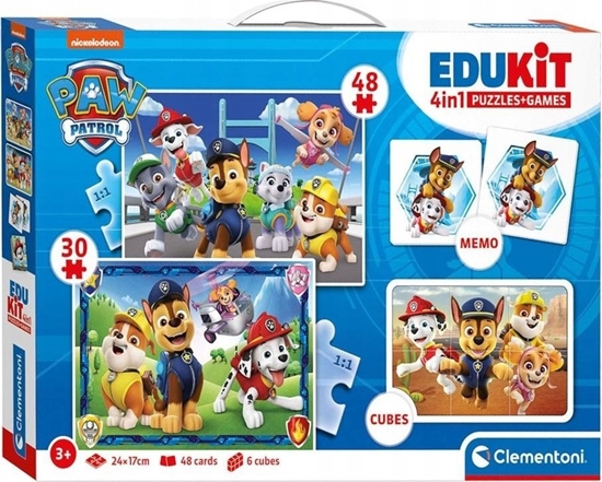 Изображение Clementoni PUZZLE 2W1 MEMO KLOCKI CLM 18291 PAW PATROL PUD