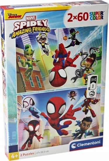 Picture of Clementoni PUZZLE 2X60 CLM 21625 SPIDEY AND FRIENDS PUD
