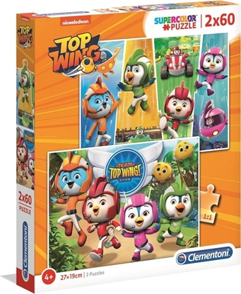 Attēls no Clementoni Puzzle 2x60 elementów Super Kolor Ptasia Akademia