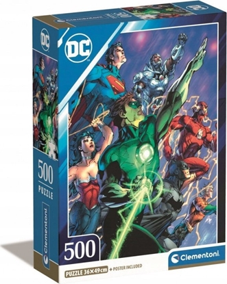 Attēls no Clementoni Puzzle 500 elementów Compact DC Comics Liga Sprawiedliwych (Justice League)