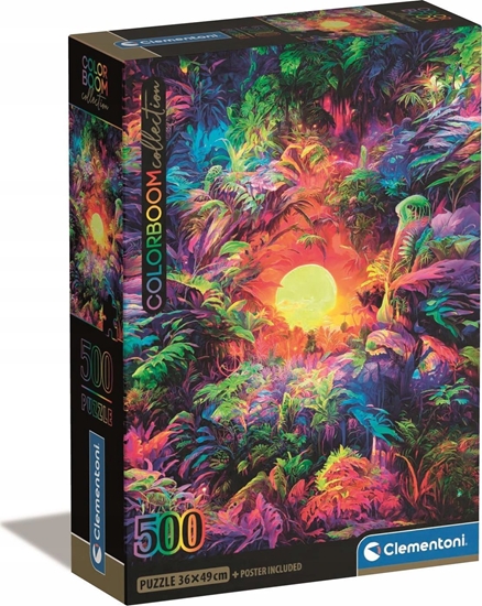 Picture of Clementoni Puzzle 500 elementów Compact Psychedelic Jungle Sunrise