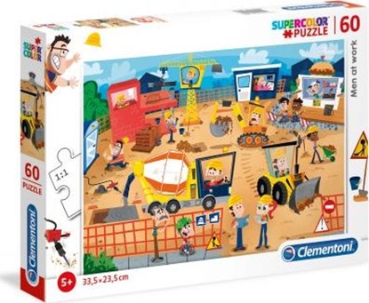 Изображение Clementoni Puzzle 60 elementów Super Kolor - Ludzie w pracy