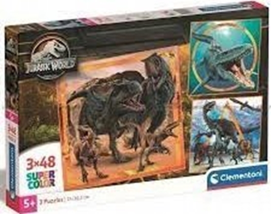 Изображение Clementoni Puzzle Super Color Jurassic World 3 x 48 elementów