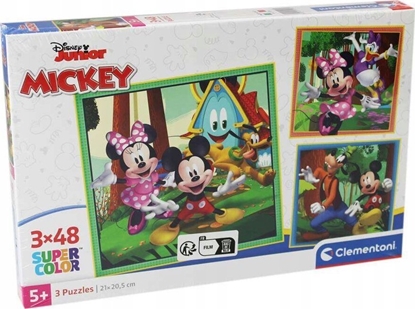 Изображение Clementoni Puzzle Super Color Mickey i Minnie 3 x 48 elementów