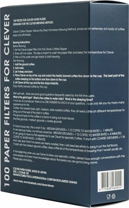 Attēls no Clever Clever Dripper - Filtry papierowe w kartonowym opakowaniu - Rozmiar L 100 sztuk