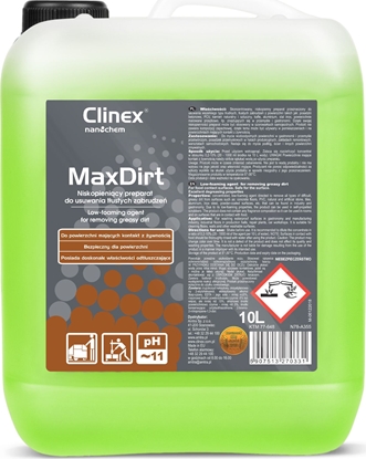 Изображение Clinex Koncentrat preparat do usuwania tustych zabrudze CLINEX 4Dirt 10L Koncentrat preparat do usuwania tustych zabrudze CLINEX 4Dirt 10L