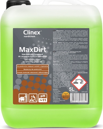 Picture of Clinex Koncentrat preparat do usuwania tustych zabrudze CLINEX 4Dirt 5L Koncentrat preparat do usuwania tustych zabrudze CLINEX 4Dirt 5L