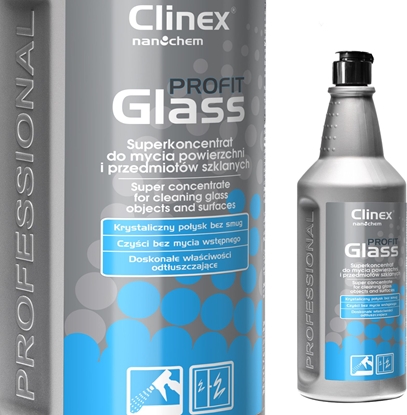 Picture of Clinex Skuteczny koncentrat do mycia szyb luster szka stali nierdzewnej CLINEX PROFIT Glass 1L Skuteczny koncentrat do mycia szyb luster szka stali nierdzewnej CLINEX PROFIT Glass 1L
