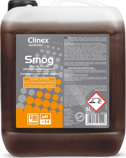 Picture of Clinex Skuteczny silny pyn do mycia pieców konwekcyjno-parowych wdzarni CLINEX Smog 5L Skuteczny silny pyn do mycia pieców konwekcyjno-parowych wdzarni CLINEX Smog 5L