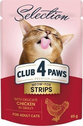 Picture of Club 4 Paws Club4 Kot Saszetka 80g Paski Kurczak w Sosie