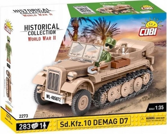 Picture of Cobi COBI 2273 Historical Collection WWII Cignik artyleryjski Sd. Kfz. 10 DEMAG D7 283 klocki