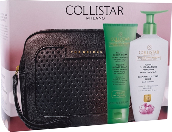 Picture of Collistar COLLISTAR SET (DEEP HYDRATION FLUID 400ML MAXI SIZE + TALASSO SHOWER-CREAM 250ML + BEAUTY-BAG THE BRIDGE BLACK