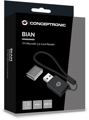 Picture of Conceptronic BIAN07B karšu lasītājs USB 3.2 Gen 1 (3.1 Gen 1) Type-A Melns