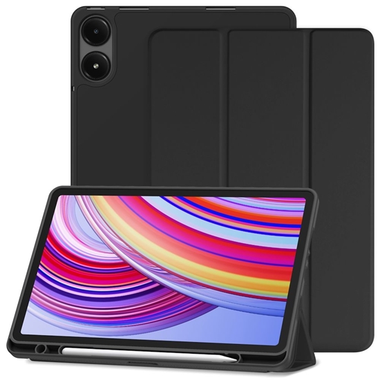 Изображение Connect Galaxy Tab A8 10.5 Tablet case with imitate microfiber inside Black
