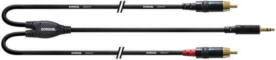 Picture of Cordial Long signal cable, 3.5 mm to 2 x RCA, 6 m