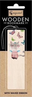 Attēls no Cozywood Zakadka drewniana Kot i motyle