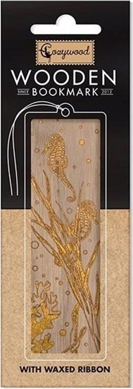 Picture of Cozywood Zakadka drewniana zota Koniki morskie