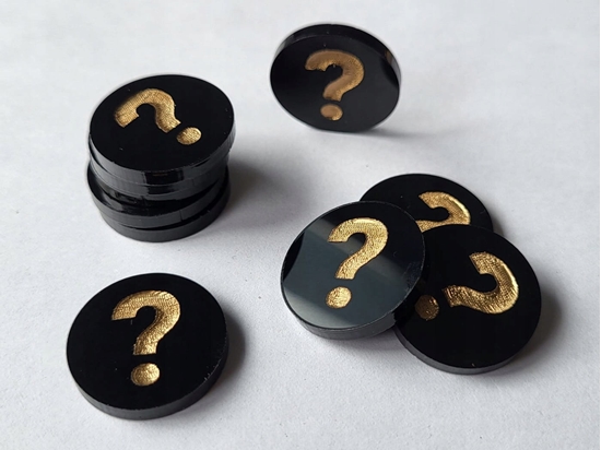 Изображение Crafters Crafters: Znaczniki questów - Czarno-z³ote - Pytajnik