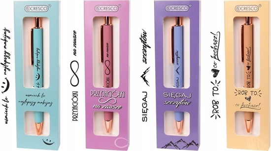 Picture of Cresco Dugopis z nadrukiem Motto - Ona w etui GB mix