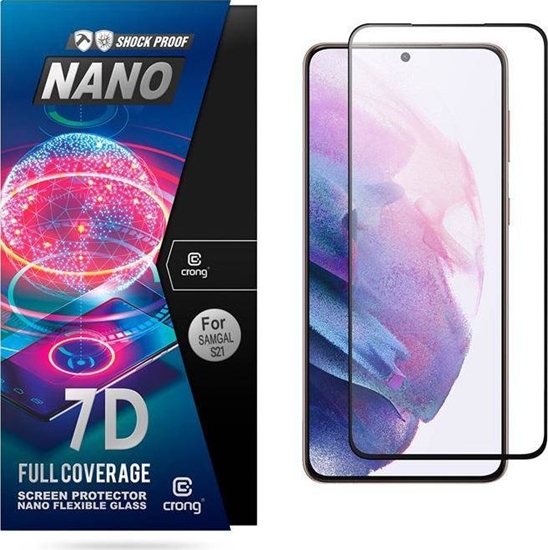 Изображение Crong Crong 7D Nano Flexible Glass Niepkajce szko hybrydowe 9H na cay ekran Samsung Galaxy S21