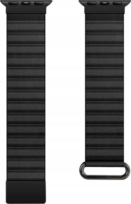 Attēls no Crong Crong Eclipse - Skórzany pasek magnetyczny Apple Watch 42/44/45/49 mm (czarny)