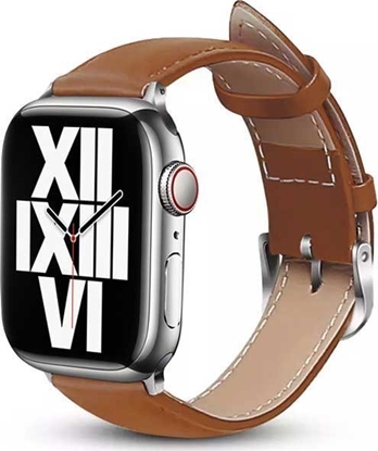 Attēls no Crong Crong Noble Band - Pasek z naturalnej skóry do Apple Watch 42/44/45/49 mm (Mokka)