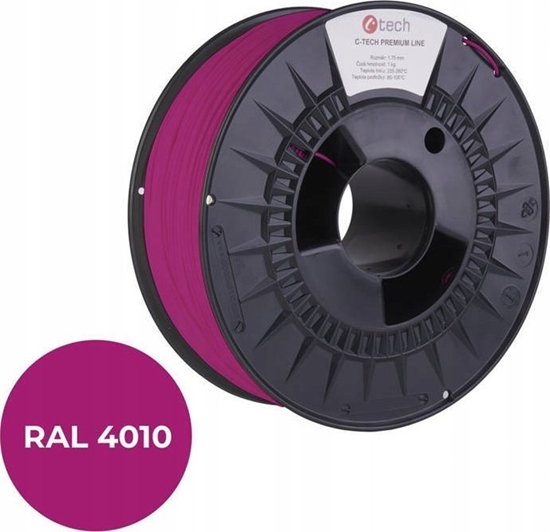 Picture of C-Tech Filament 3D C-TECH PREMIUM LINE PETG RAL4010 1,75mm 1kg Telemagenta