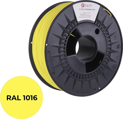 Attēls no C-Tech Filament 3D C-TECH PREMIUM LINE PLA RAL1016 1,75mm 1kg Sulfur yellow