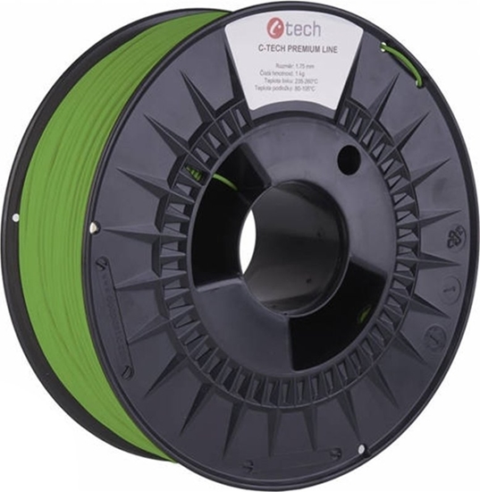 Picture of C-Tech Filament 3D C-TECH PREMIUM LINE PLA RAL6018 1,75mm 1kg Yellow green