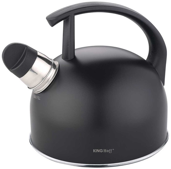 Picture of CZAJNIK 1,5L Z GWIZDKIEM KINGHOFF KH-1897 CZARNY MAT