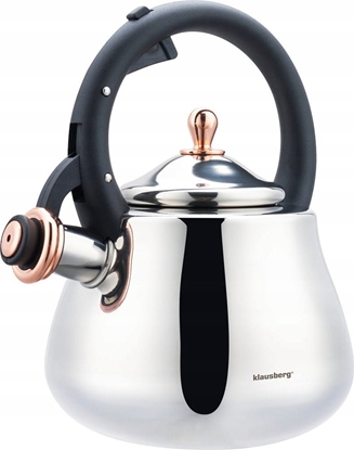 Изображение CZAJNIK STALOWY Z GWIZDKIEM 2,8L KLAUSBERG KB-7776