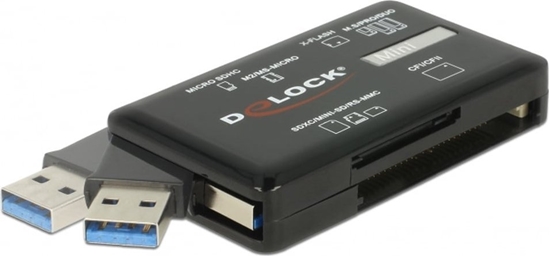 Изображение Delock SuperSpeed USB 5 Gbps Card Reader for CF / SD / Micro SD / MS / M2 / xD memory cards