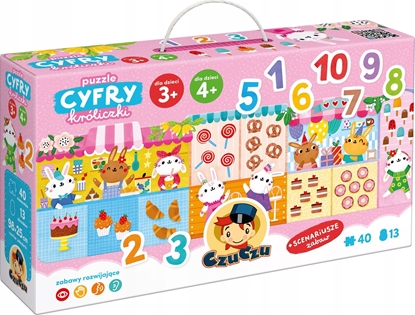Изображение Czuczu CzuCzu Puzzle Cyfry Króliczki 40 elementów