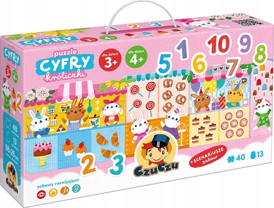 Изображение Czuczu CzuCzu Puzzle Cyfry Króliczki 40 elementów
