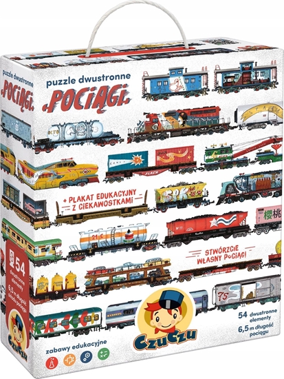 Picture of Czuczu CzuCzu Puzzle dwustronne Pocigi 54 elementy
