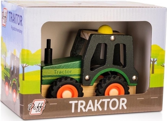 Picture of Daffi Drewniane auto z oponami - traktor