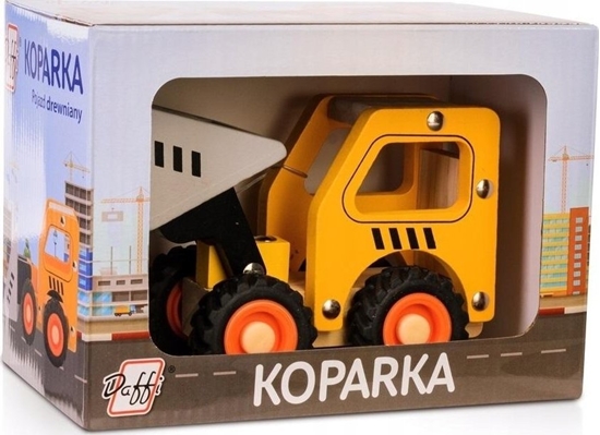 Изображение Daffi Drewniane auto z oponami Koparka D-137 41370