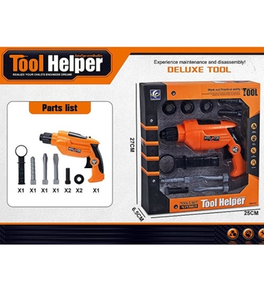 Attēls no Darba rīku komplekts ar elektr. urbi bērniem 30x20x4 cm 566545